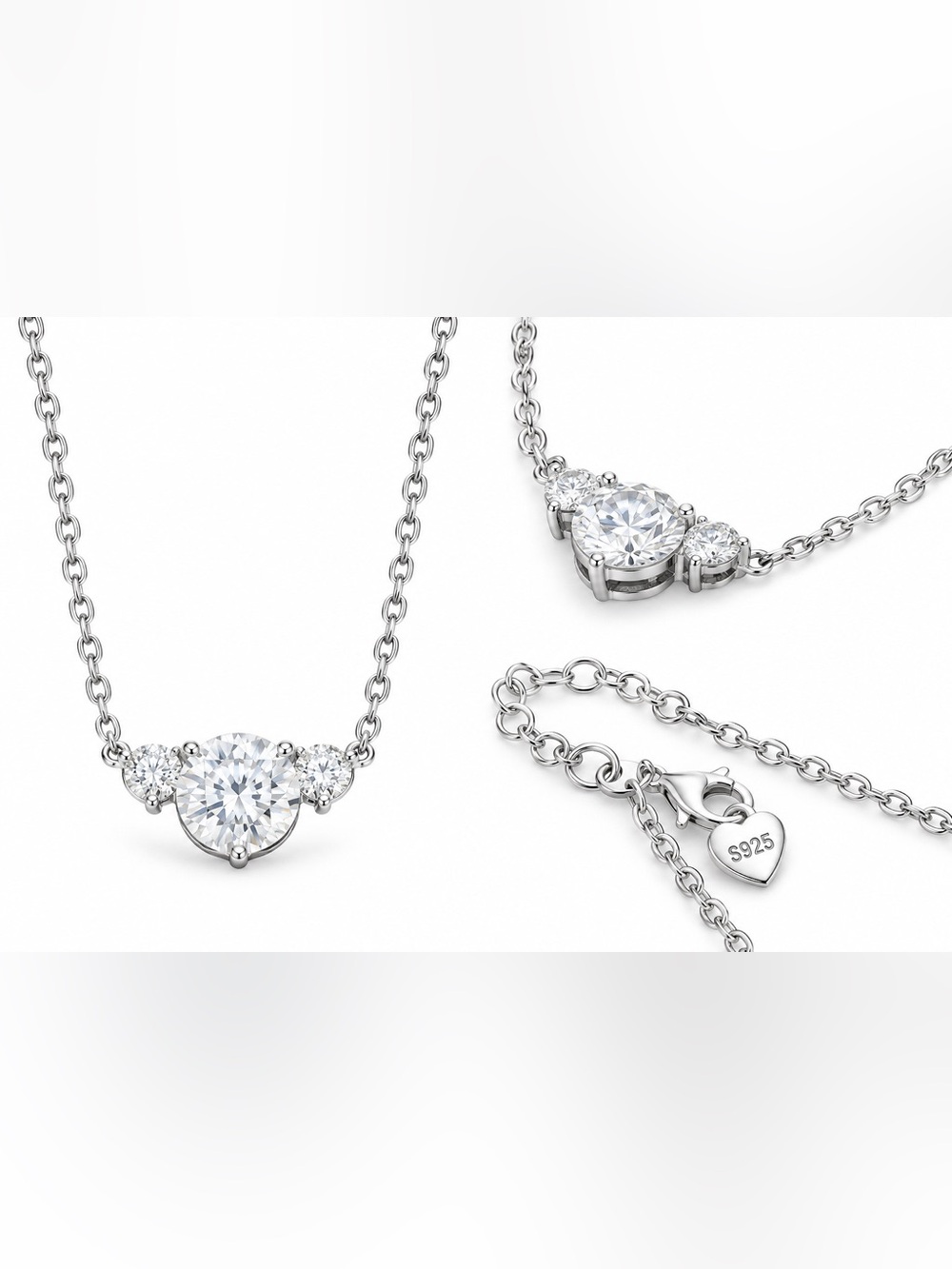 Luxury Moissanite‎ Diamond 925 Sterling Silver Necklace